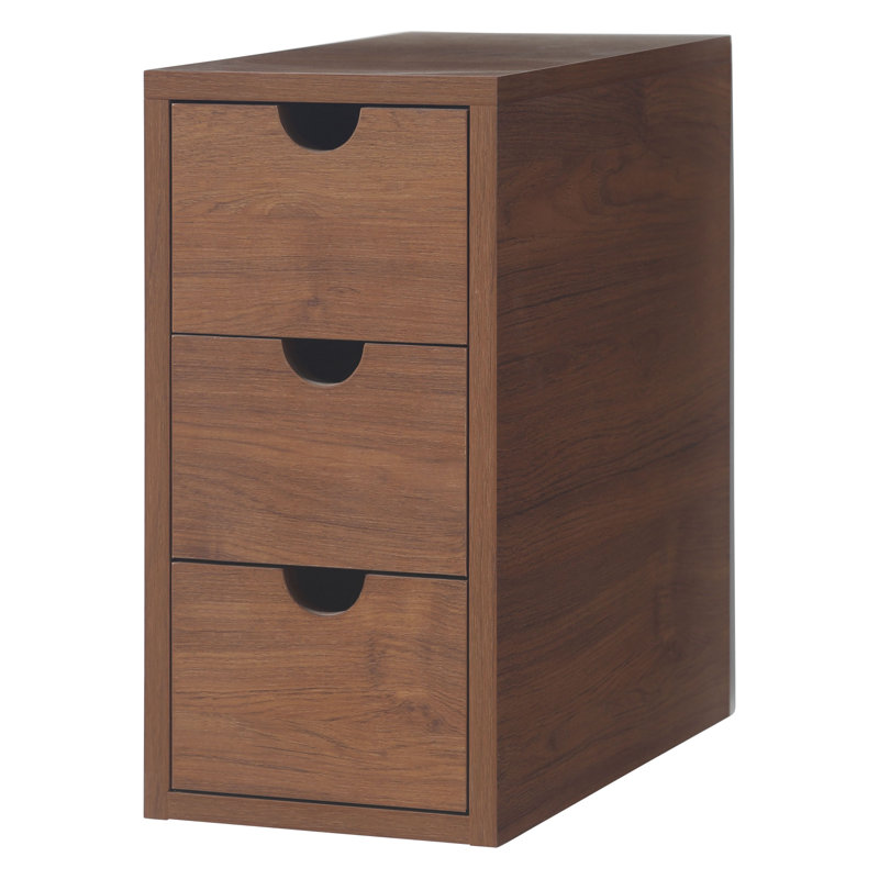 Allimae 8" W x 16" H Wall Mounted Cabinet, Walnut