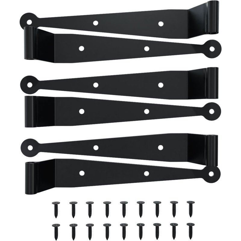 Charnière à sangle SteelTek l 10 po avec ensemble de volets décalés 1 1/2 po, pour les hauteurs de 36 po à 60 po (comprend 3 paires de charnières)