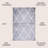 Bertrice Minimalist Diamond Trellis Gray/White Rug-672820232
