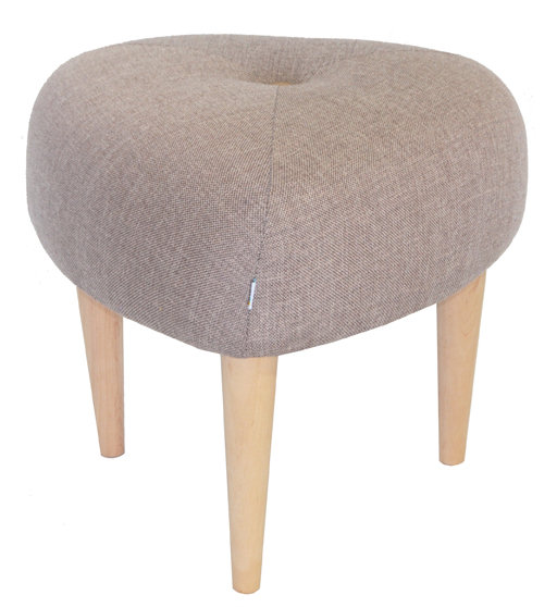 Solid + Manufactured Wood Accent Stool, Beige