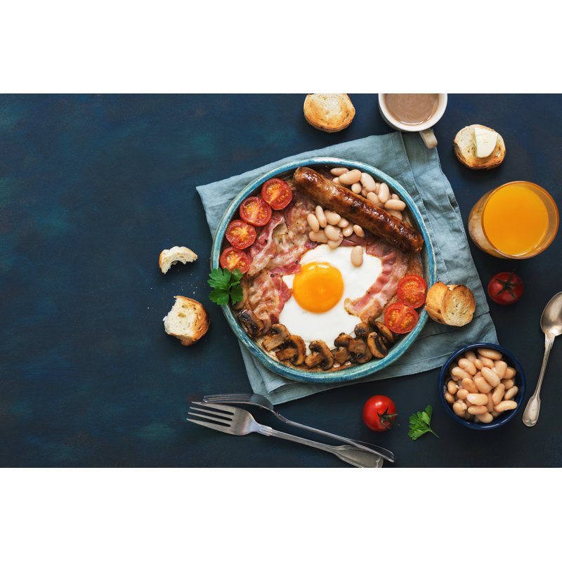 Traditional English Breakfast 1 Piece Wrapped Canvas Wall Art, 30cm H x 46cm W x 3.8cm D