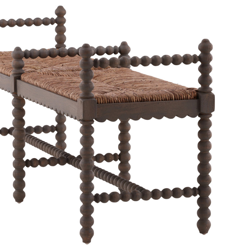 Worrel Solid Wood Bench, Gray