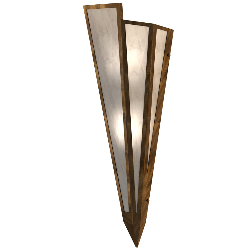 Brum 2 - Light Flush Mounted Sconce, Antique Copper, White