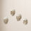 Lighted Hanging Skulls Set of 4 with Remote & Timer 4.6"H