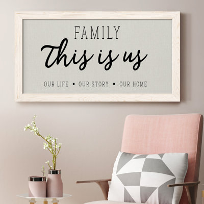Our Life Our Story Our Home - Peinture sur toile encadrée