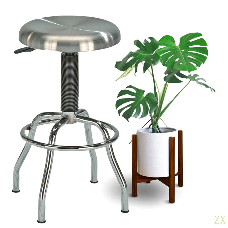 Ensemble de 1 tabouret de travail réglable en acier inoxydable
