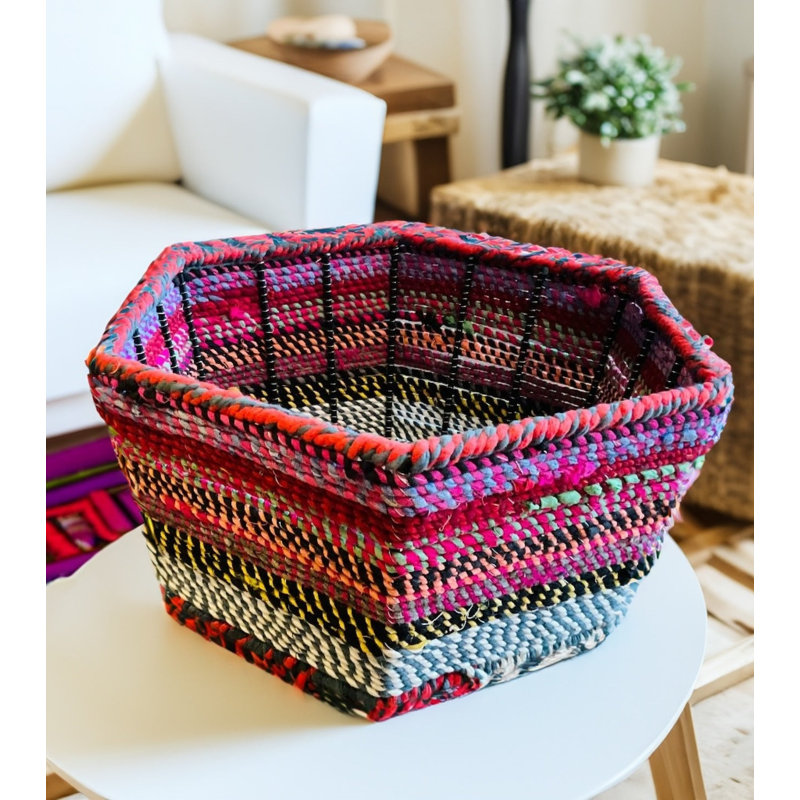 Langley Street Fabric:Metal Decorative Basket