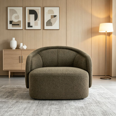 Fauteuil d'appoint incurvé