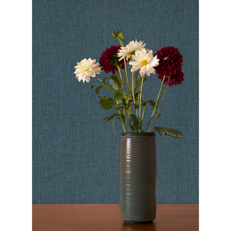 Cromie Turquoise Texture Wallpaper, Navy Blue