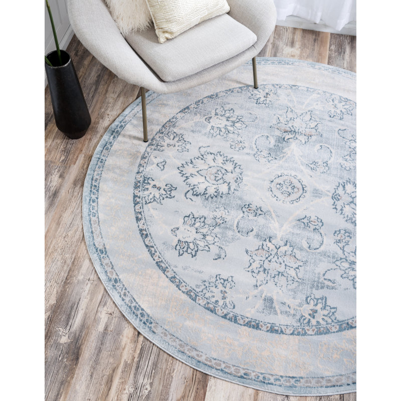 Padang Sidempuan Oriental Indoor Rug, Round 6'1"