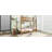 Twin Over Twin Bunk Bed With Boucle Upholstered Headboard And Footboard,Ladder, Safety Guardrails,Rubber Wooden Bunk Bed,Natural