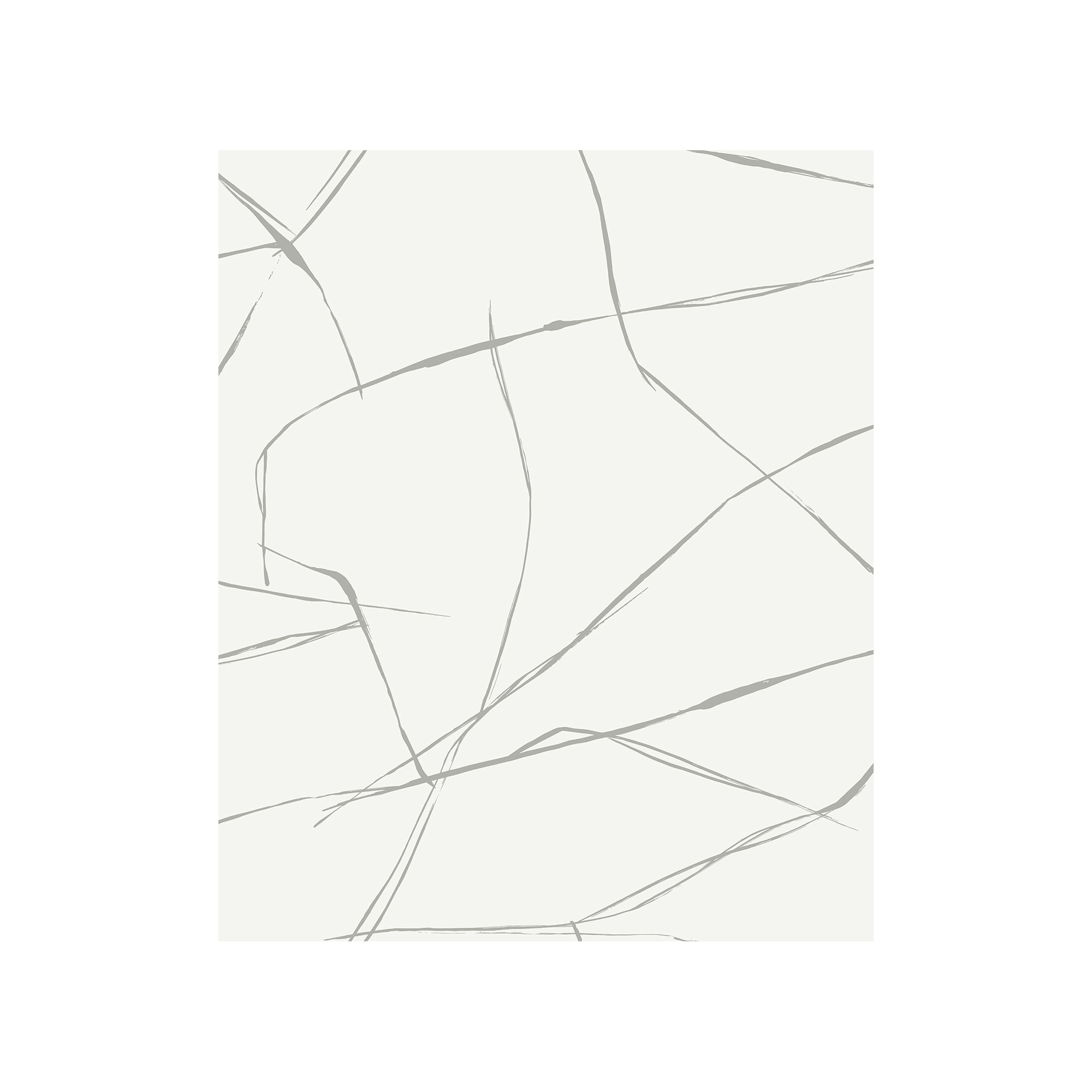 Niseko Modern Abstract Wallpaper, Metallic Chrome