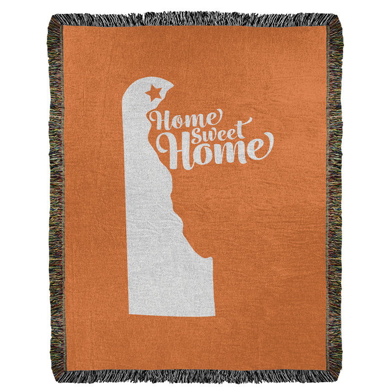 Jeté en coton tissé wilmington doux, l 50 po x L 60 po, Orange