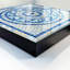 Key cabinet for wall, Opens to the right, 30x30x5, Black, Round mosaic in blue and beige tones, 