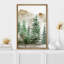 Paysage de forêt Woodland «Watercolor Pastel Green Mountain Pine Tree Forest Woodland» sur-99141829-99141831