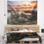 Tapisserie «Beach Rough Coast» avec ruines antiques-28509533