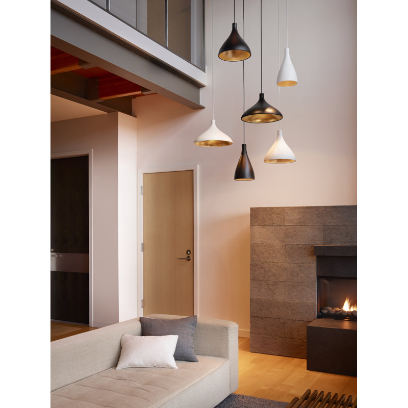 Swell Mix 1 Chandelier, Brass