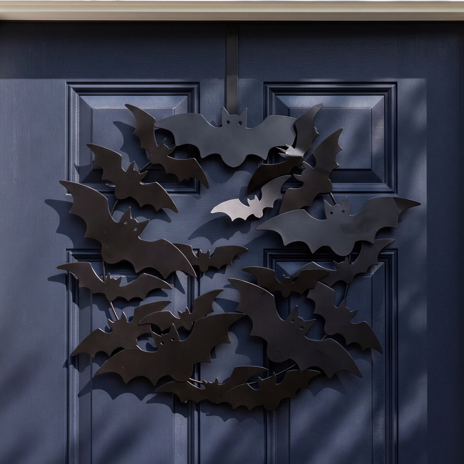 Metal Bat Halloween Indoor/Outdoor Wreath