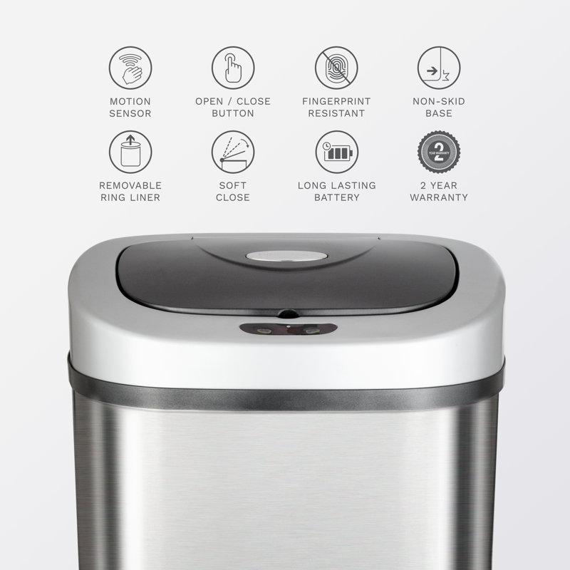 21 Gallon Stainless Steel Touchless Kitchen Trash Can