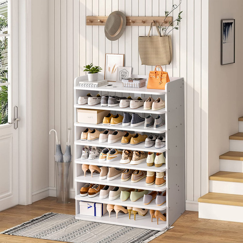 Shoe Rack, 120cm H x 82cm W x 26cm D, White