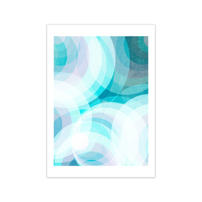 Colourful Purple And Blue Abstract - Print