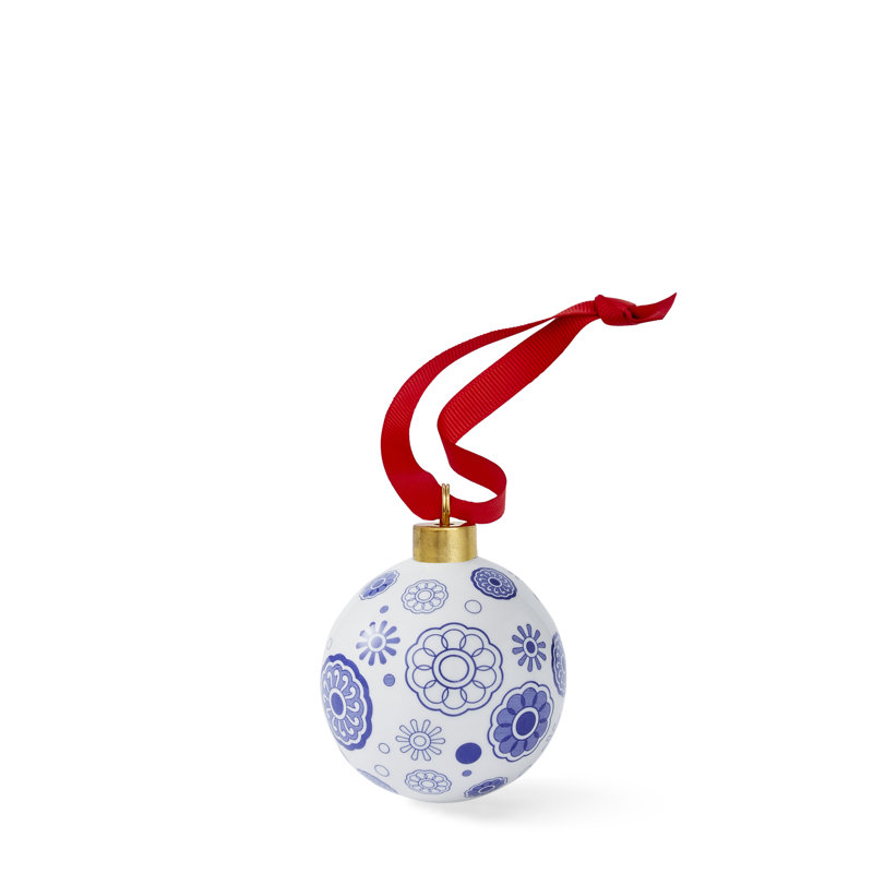 Spode Blue Italian Christmas Bauble Spokes