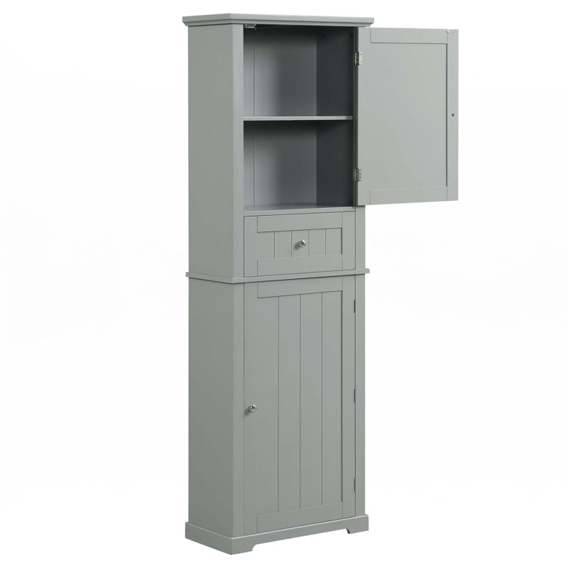 Tall Bathroom Storage Cabinet, Gray