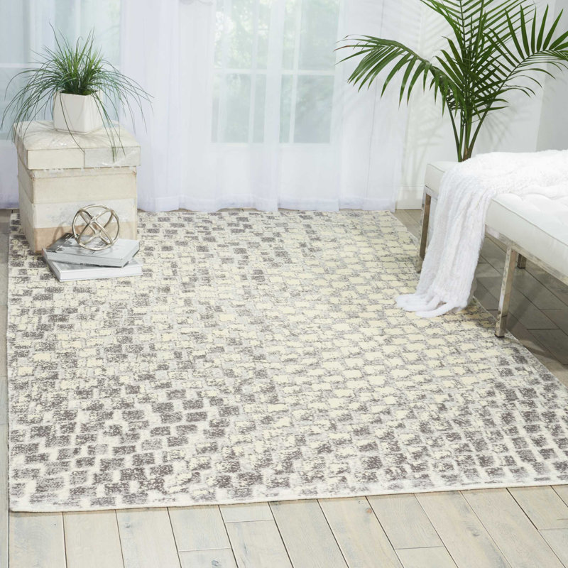 Baronets Wool/Luxcelle Cream Area Rug, Rectangle 7'9" x 9'9"