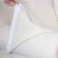 Coussin de canapé standard en coton et lin blanc