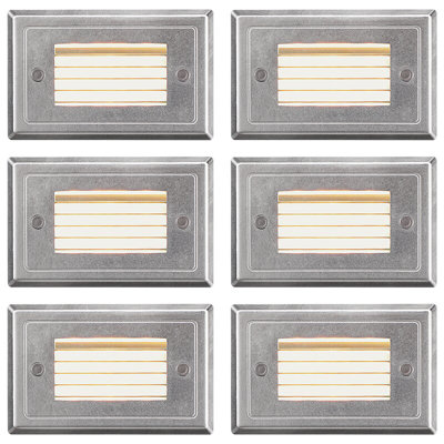 LED Hardwired Step Light Surface Mounted Low Voltage 3000K Warm White Waterproof Aluminum