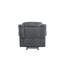 Fauteuil inclinable manuel en velours gris