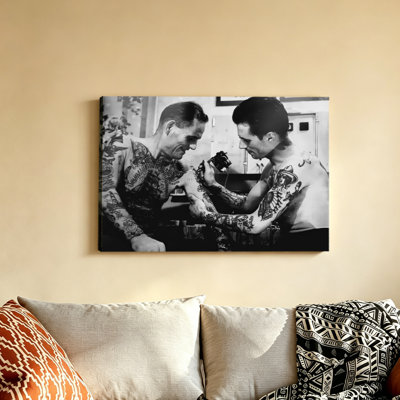 Affiche photo rétro en noir et blanc