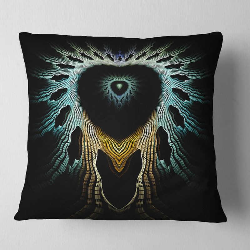 Coussin fleur lumineux Abstract, 16 po x 1 po, Coussin décoratif