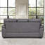  Canapé 80,5 po 3 places avec 2 coussins décoratifs Leathaire pour salon moderne-116620132