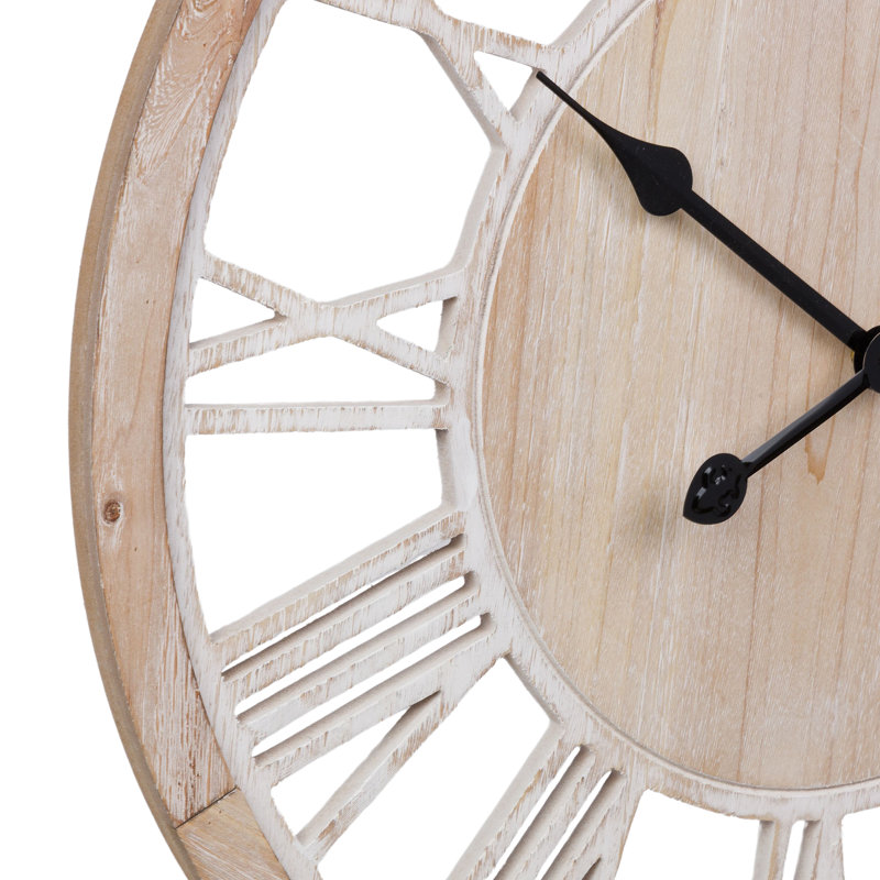 Seraphine Farmhouse Wooden Wall Clock