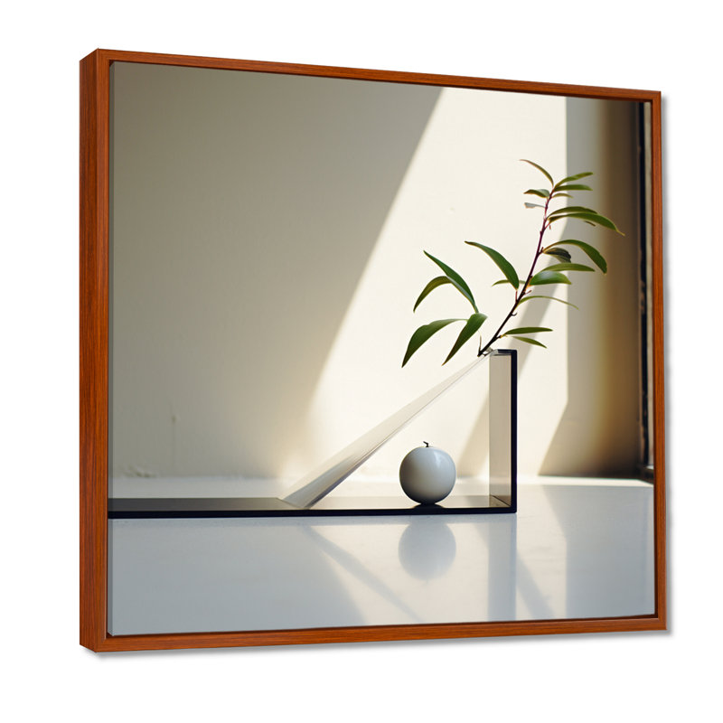 Cairn, pierres zen monochromes - pierre spirituelle, art mural, H 36 po x l 36 po, Toile brune avec cadre flottant