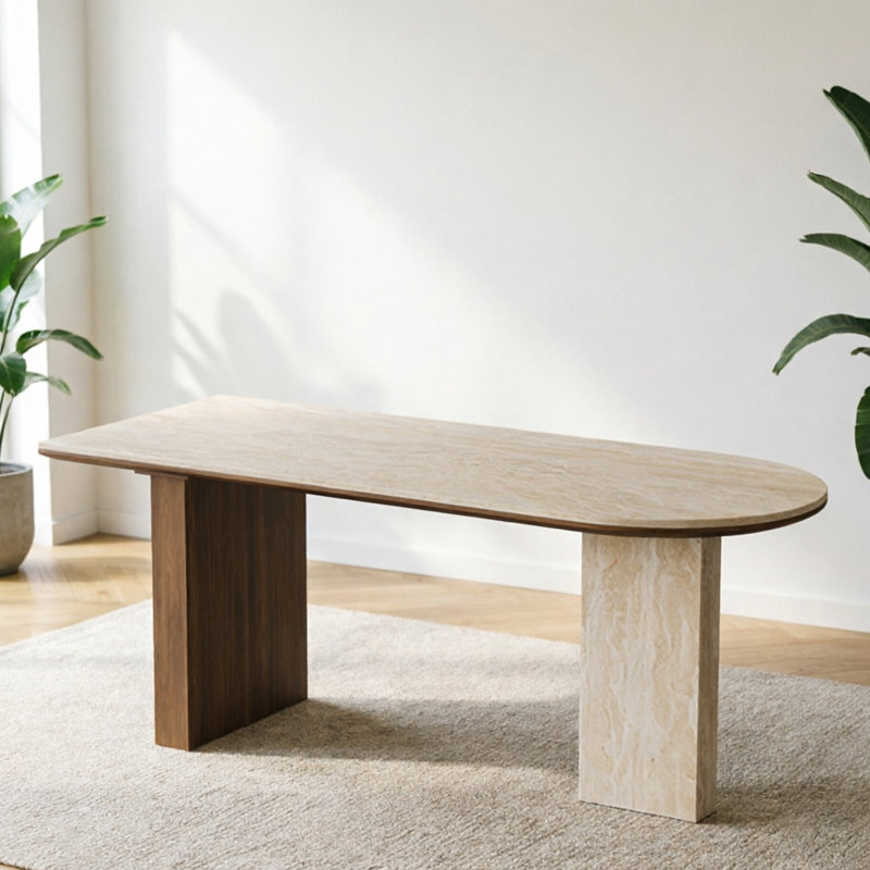 Table de salle à manger Modern-Luxury, H 29,53 po x l 70,87 po x P 31,5 po