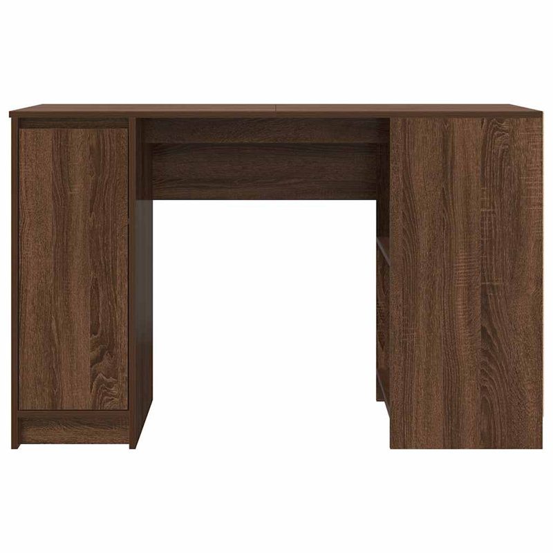 Desk 120X42x76 Cm Engineered Wood, Brown Oak