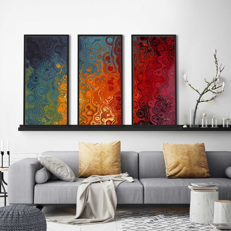 "Matthew Go" par Mark Lawrence - 3 pièces, cadre flottant, impression sur toile, L 52,5 po x H 33,5 po