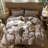 MooMee Wavy Striped Duvet Cover Set 100% Washed Cotton Linen Like Textured Breathable Lightweight-107521579-120285962
