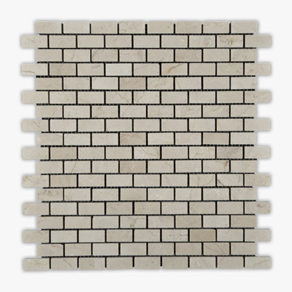 1" x 2" Marble Brick Joint Mosaic Wall & Floor Tile