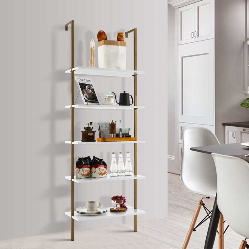Ludwicka 5 Piece Tiered Shelf, Gold