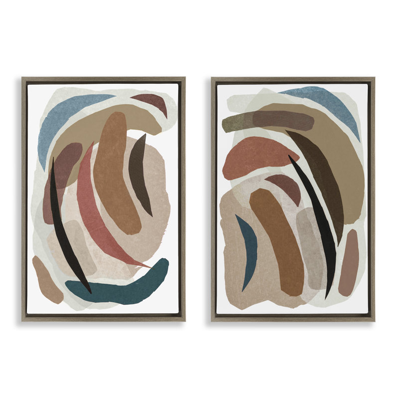 Ensemble de cadres flottants 2 pièces Earthy, H 25 po x l 17 po, Cadre flottant orme Montalcino