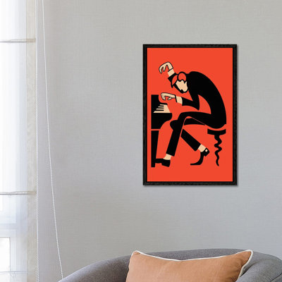 The Piano by Mark Rogan - Floater Frame Gallery-Wrapped Canvas Giclée on Canvas