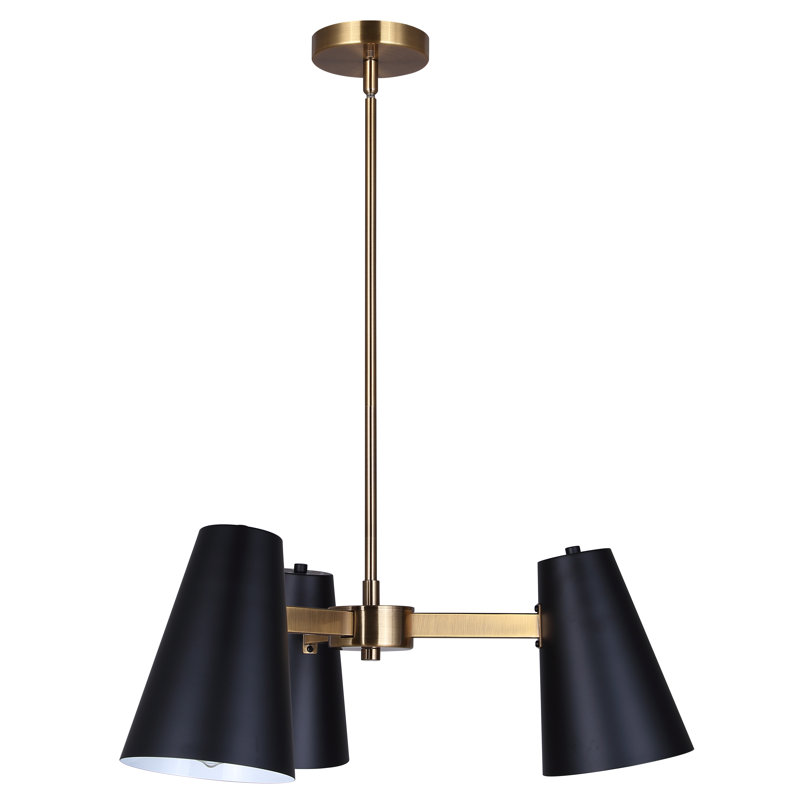 Lustre linéaire à 3 lumières pour îlot de cuisine à intensité variable Basanti