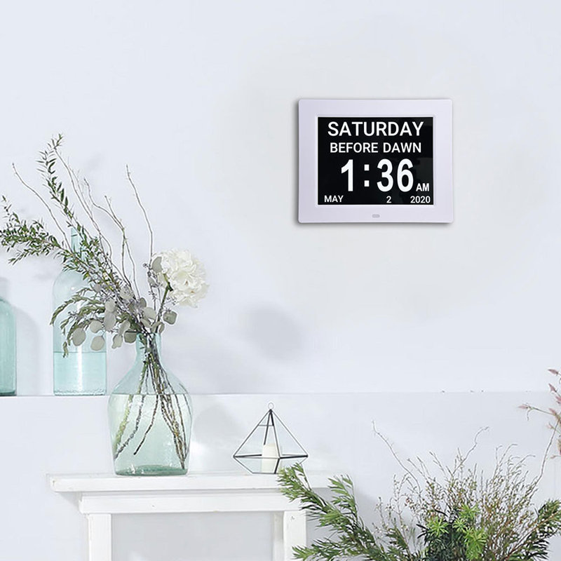 Horloge de table numérique, Blanc