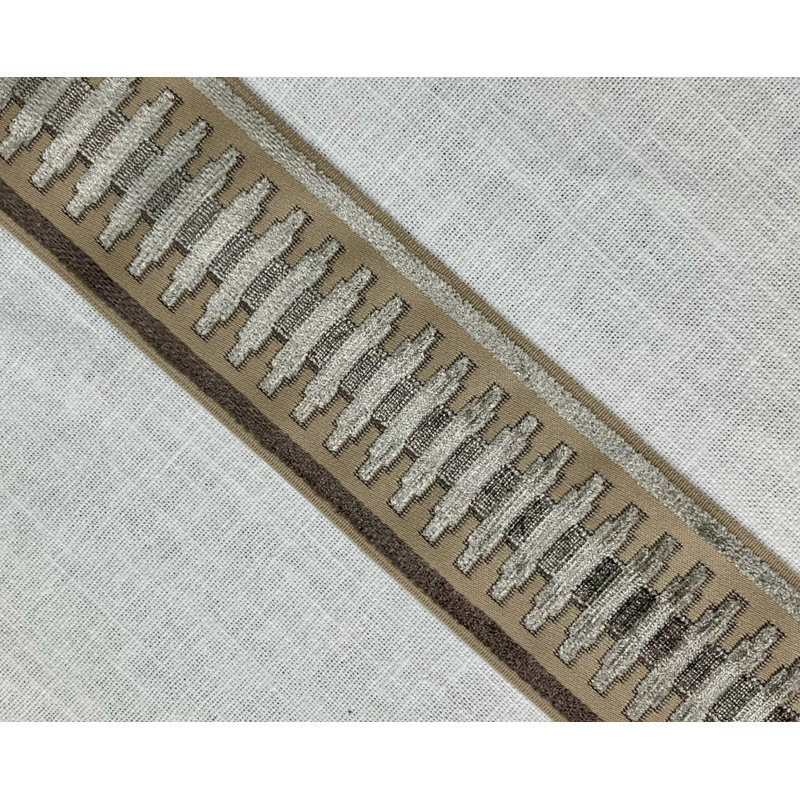 Tissu en velours, Gris / argent / crème