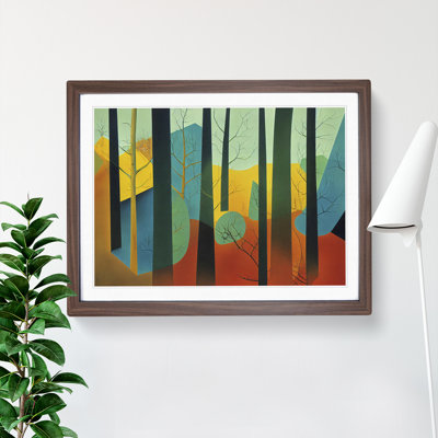 Soulful Abstract Forest - Framed Print