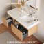 Meuble-lavabo 48 po en noyer clair avec lavabo, meuble-lavabo simple en bois brun moderne avec rangement, meuble de salle de bain de conception minimaliste avec drain-1844792438-1836671981-1839244879