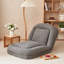 Lit triple pliable gris avec 18 options réglables, fabrication en métal, rembourrage en coton, multifonctionnel dans différentes utilisations, petit paquet de couleur, réglages, cadre, pour réduction